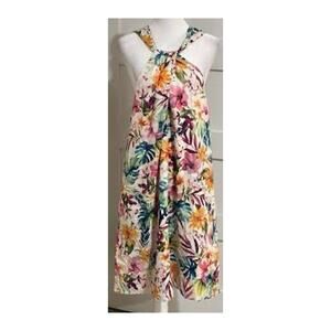 Tommy Bahama Silk Floral  Halter Dress Sz Large